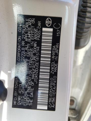 Photo 10 from auction – 2014 TOYOTA PRIUS with VIN JTDKN3DU0E1815194
