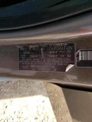 Photo 10 from auction – 2010 KIA FORTE EX with VIN KNAFU4A23A5047546