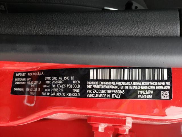 Photo 10 from auction – 2015 JEEP RENEGADE T with VIN ZACCJBCT0FPB69845