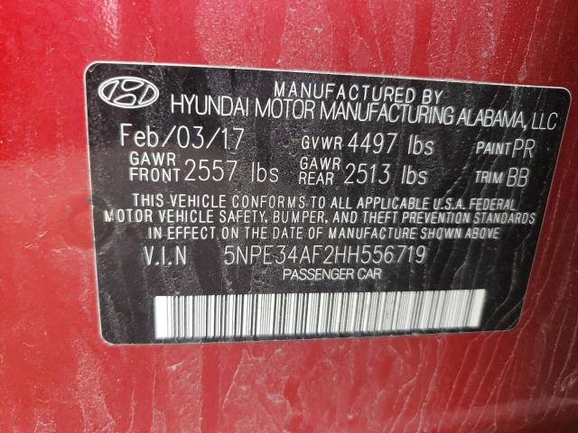 Photo 10 from auction – 2017 HYUNDAI SONATA SPO with VIN 5NPE34AF2HH556719