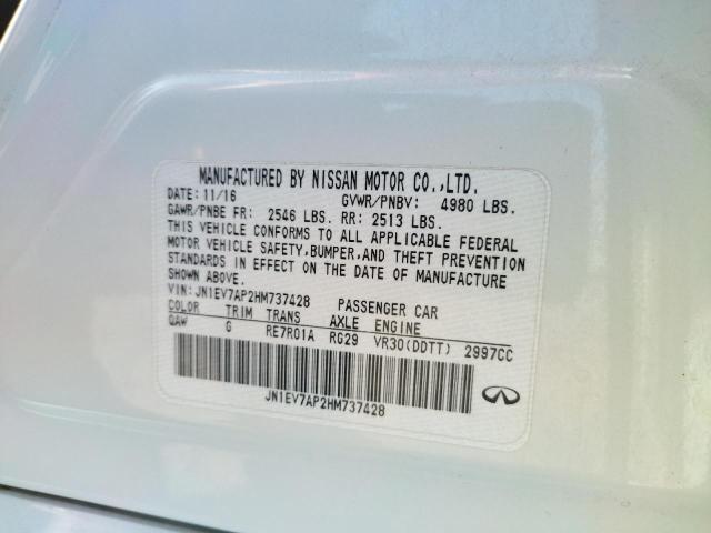 Photo 10 from auction – 2017 INFINITI Q50 PREMIU with VIN JN1EV7AP2HM737428
