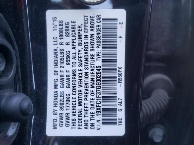 Photo 10 from auction – 2016 HONDA CIVIC EX with VIN 19XFC1F37GE002645