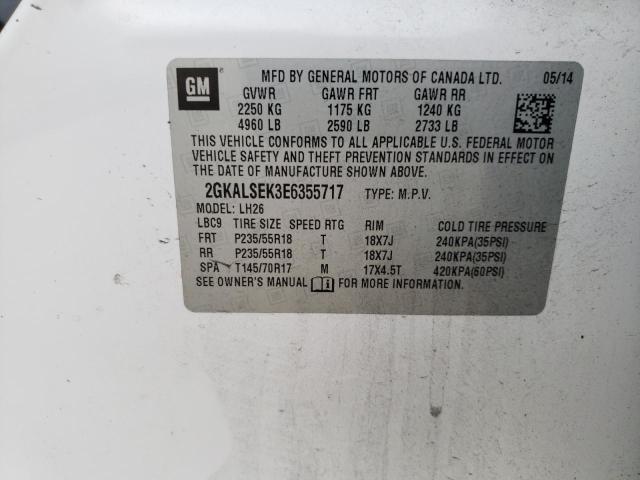 Photo 10 from auction – 2014 GMC TERRAIN SL with VIN 2GKALSEK3E6355717