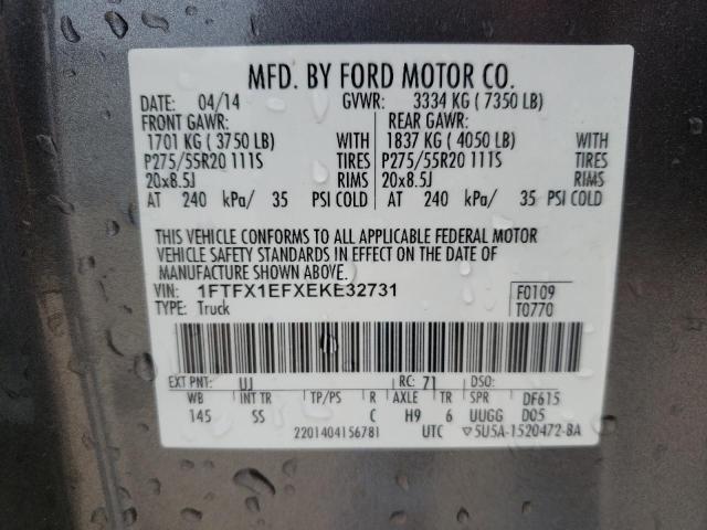 Photo 10 from auction – 2014 FORD F150 SUPER with VIN 1FTFX1EFXEKE32731