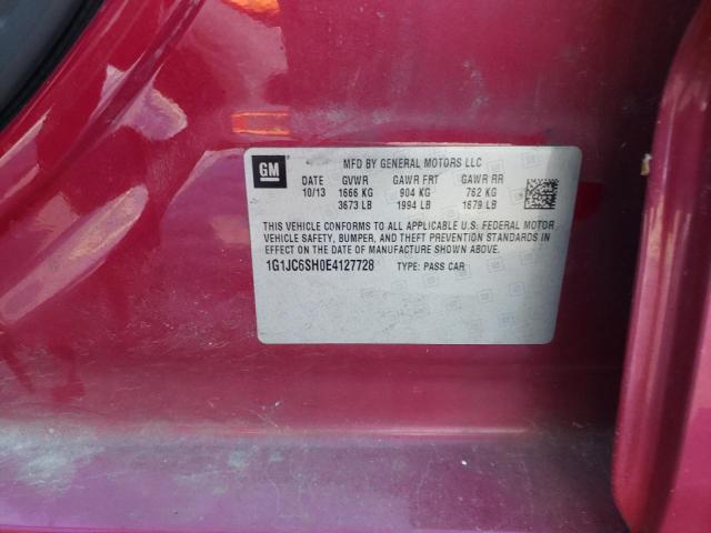 Photo 10 from auction – 2014 CHEVROLET SONIC LT with VIN 1G1JC6SH0E4127728