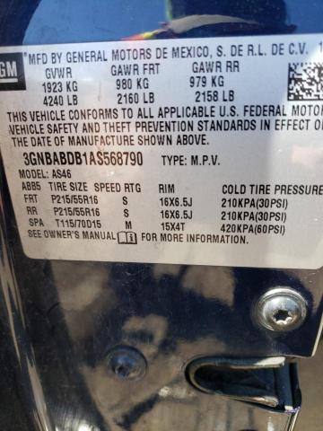 Photo 10 from auction – 2010 CHEVROLET HHR LT with VIN 3GNBABDB1AS568790