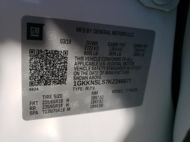 Photo 10 from auction – 2019 GMC ACADIA SLE with VIN 1GKKNSLS7KZ246677