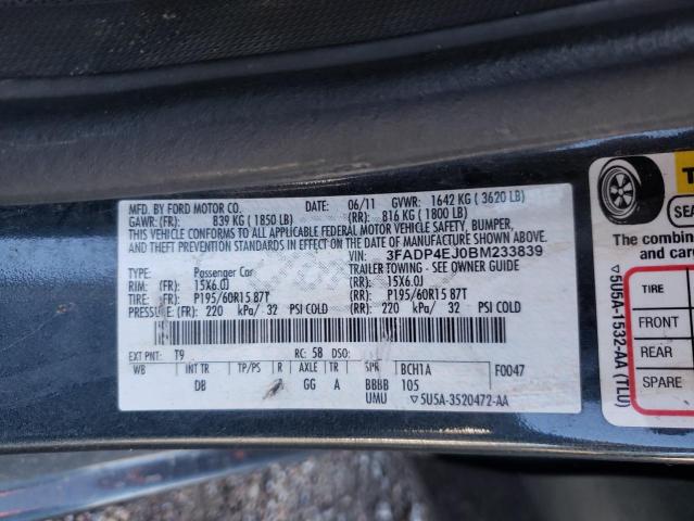 Photo 10 from auction – 2011 FORD FIESTA SE with VIN 3FADP4EJ0BM233839