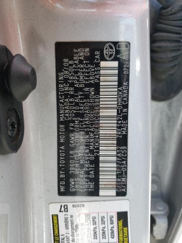 Photo 10 from auction – 2009 TOYOTA COROLLA MA with VIN 2T1KU40E69C096980