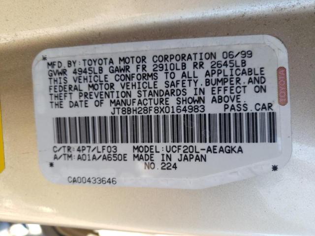 Photo 10 from auction – 1999 LEXUS LS 400 with VIN JT8BH28F8X0164983