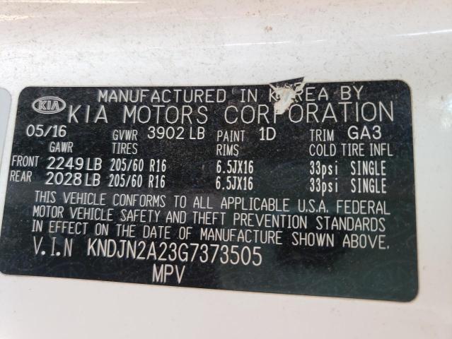 Photo 10 from auction – 2016 KIA SOUL with VIN KNDJN2A23G7373505