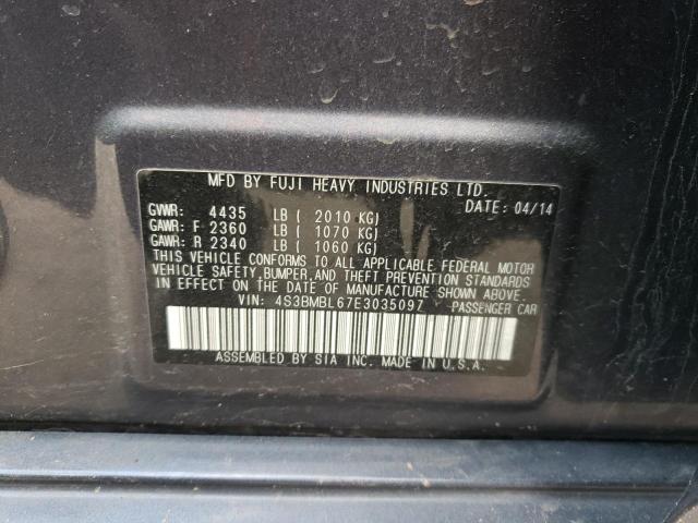 Photo 10 from auction – 2014 SUBARU LEGACY 2.5 with VIN 4S3BMBL67E3035097