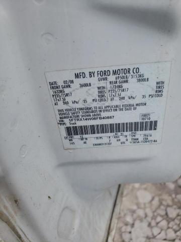 Photo 10 from auction – 2008 FORD F150 with VIN 1FTRX14W08FB40887