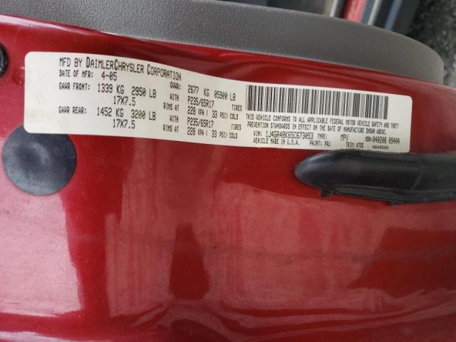 Photo 10 from auction – 2005 JEEP GRAND CHER with VIN 1J4GR48K65C673053