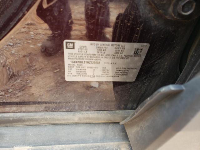 Photo 10 from auction – 2017 GMC ACADIA SLT with VIN 1GKKNULS1HZ325993
