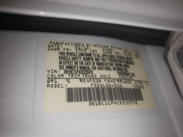 Photo 10 from auction – 2012 NISSAN VERSA S with VIN 3N1BC1CP4CK235970