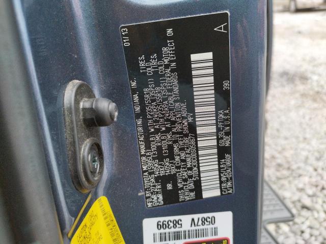 Photo 10 from auction – 2013 TOYOTA SIENNA XLE with VIN 5TDDK3DC0DS058677