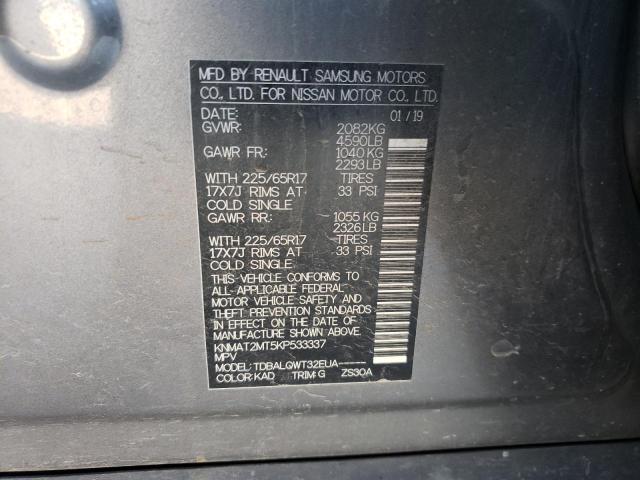 Photo 10 from auction – 2019 NISSAN ROGUE S with VIN KNMAT2MT5KP533337