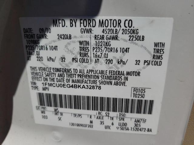 Photo 10 from auction – 2011 FORD ESCAPE LIM with VIN 1FMCU0EG4BKA32878