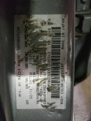 Photo 10 from auction – 2012 MAZDA 3 I with VIN JM1BL1V83C1605343