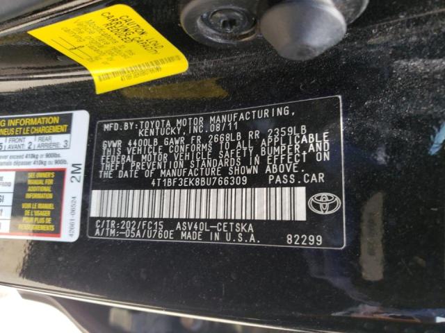 Photo 10 from auction – 2011 TOYOTA CAMRY BASE with VIN 4T1BF3EK8BU766309