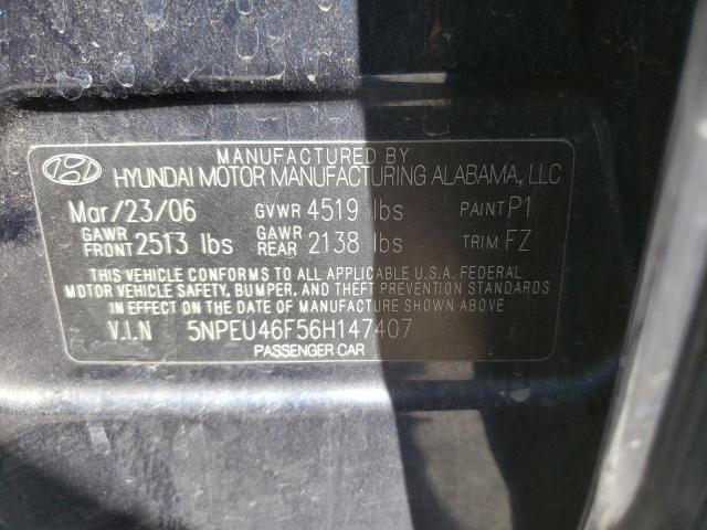 Photo 10 from auction – 2006 HYUNDAI SONATA GLS with VIN 5NPEU46F56H147407