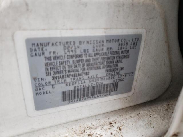 Photo 10 from auction – 2014 NISSAN SENTRA S with VIN 3N1AB7AP4EL647162