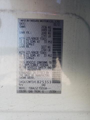 Photo 10 from auction – 2015 NISSAN ROGUE S with VIN 5N1AT2MT5FC825353