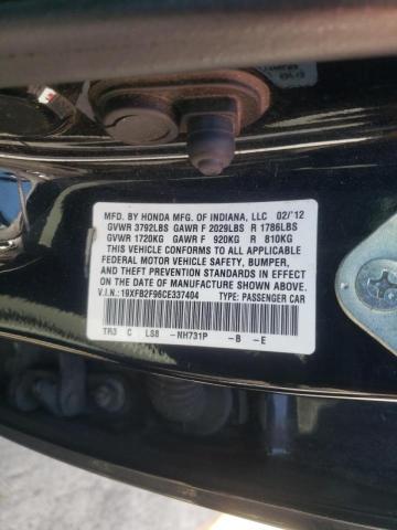 Photo 10 from auction – 2012 HONDA CIVIC EXL with VIN 19XFB2F96CE337404