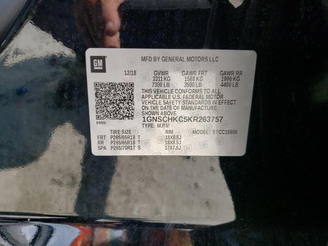 Photo 10 from auction – 2019 CHEVROLET SUBURBAN C with VIN 1GNSCHKC5KR263757