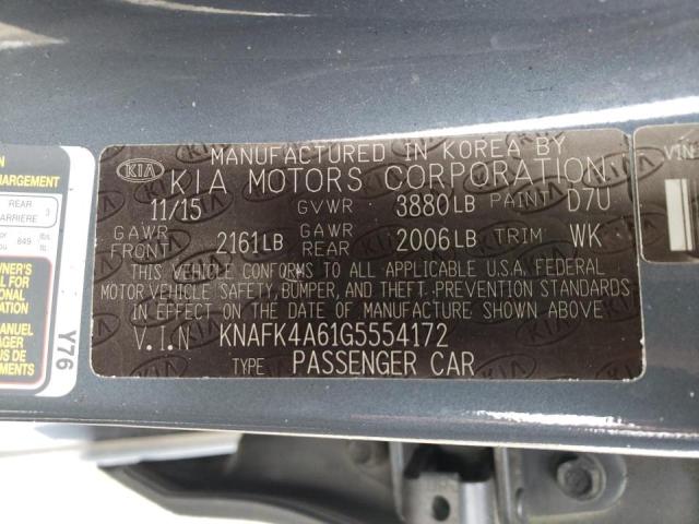 Photo 10 from auction – 2016 KIA FORTE LX with VIN KNAFK4A61G5554172