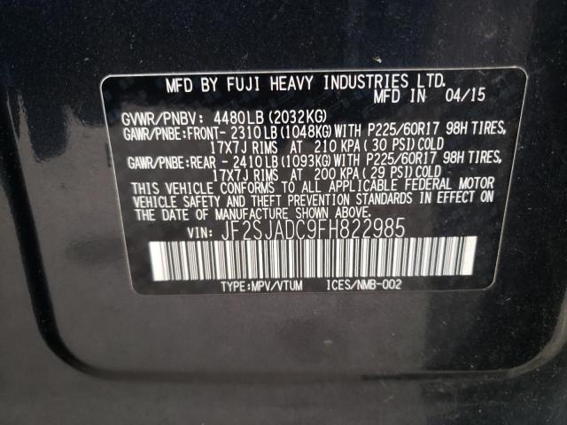 Photo 10 from auction – 2015 SUBARU FORESTER 2 with VIN JF2SJADC9FH822985