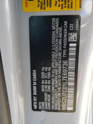 Photo 10 from auction – 2020 BMW M2 COMPETI with VIN WBS2U7C01L7E69736