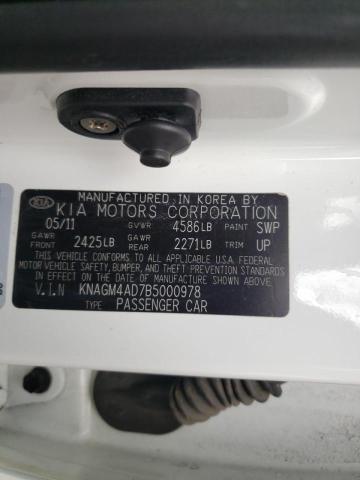 Photo 10 from auction – 2011 KIA OPTIMA HYB with VIN KNAGM4AD7B5000978