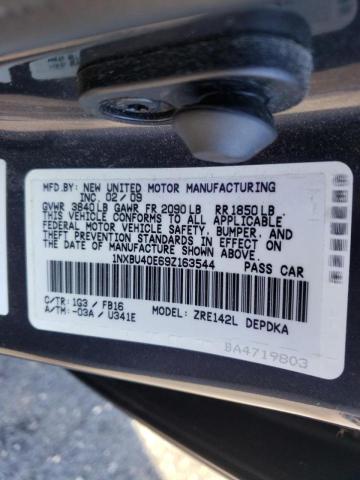 Photo 10 from auction – 2009 TOYOTA COROLLA BA with VIN 1NXBU40E69Z163544