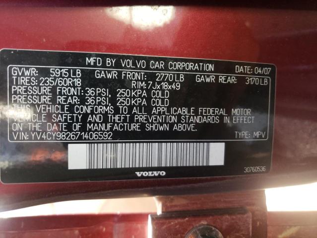 Photo 10 from auction – 2007 VOLVO XC90 3.2 with VIN YV4CY982671406592