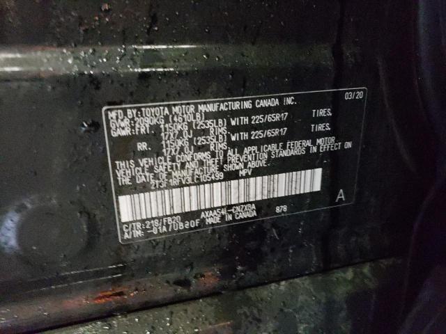Photo 10 from auction – 2020 TOYOTA RAV4 LE with VIN 2T3F1RFV3LC105499