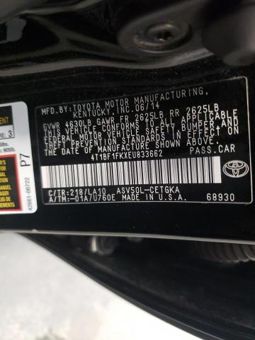 Photo 10 from auction – 2014 TOYOTA CAMRY L with VIN 4T1BF1FKXEU833662