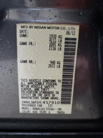 Photo 10 from auction – 2015 NISSAN ALTIMA 2.5 with VIN 1N4AL3AP1FC457910