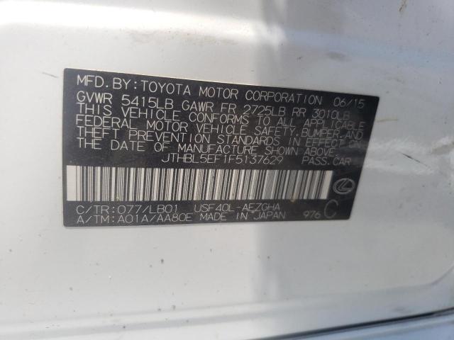 Photo 10 from auction – 2015 LEXUS LS 460 with VIN JTHBL5EF1F5137629