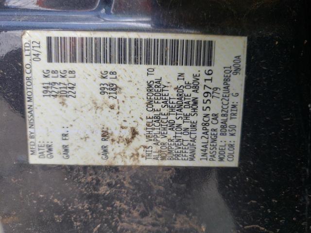 Photo 10 from auction – 2012 NISSAN ALTIMA BAS with VIN 1N4AL2AP8CN559716
