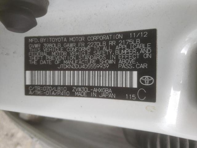 Photo 10 from auction – 2013 TOYOTA PRIUS with VIN JTDKN3DU4D5559939