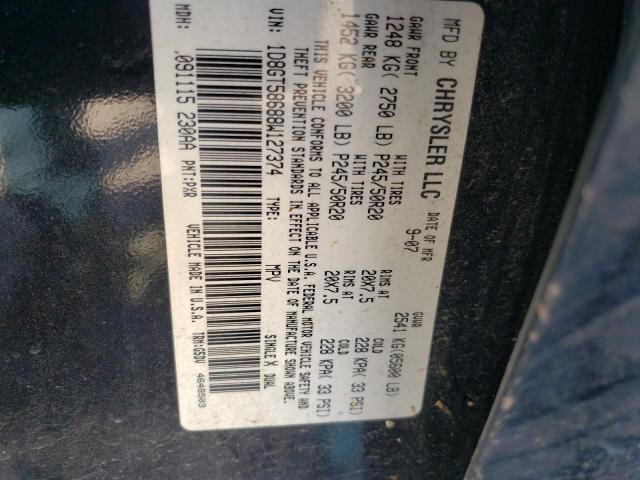 Photo 10 from auction – 2008 DODGE NITRO R/T with VIN 1D8GT58688W127374