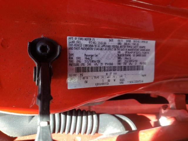 Photo 10 from auction – 2012 FORD FOCUS SE with VIN 1FAHP3F22CL132615