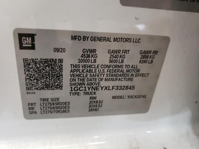 Photo 10 from auction – 2020 CHEVROLET SILVERADO with VIN 1GC1YNEYXLF332845