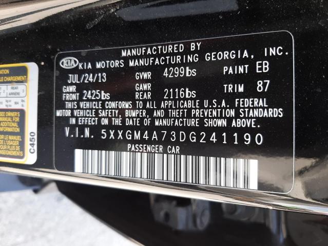 Photo 10 from auction – 2013 KIA OPTIMA LX with VIN 5XXGM4A73DG241190