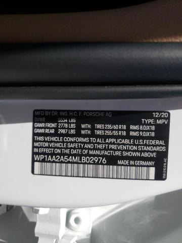 Photo 10 from auction – 2021 PORSCHE MACAN with VIN WP1AA2A54MLB02976
