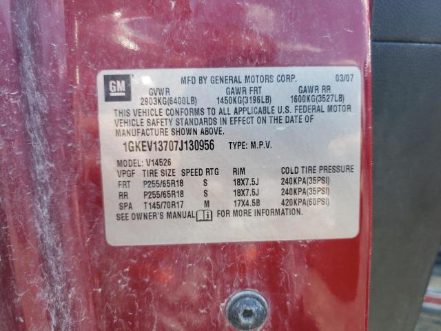 Photo 10 from auction – 2007 GMC ACADIA SLE with VIN 1GKEV13707J130956