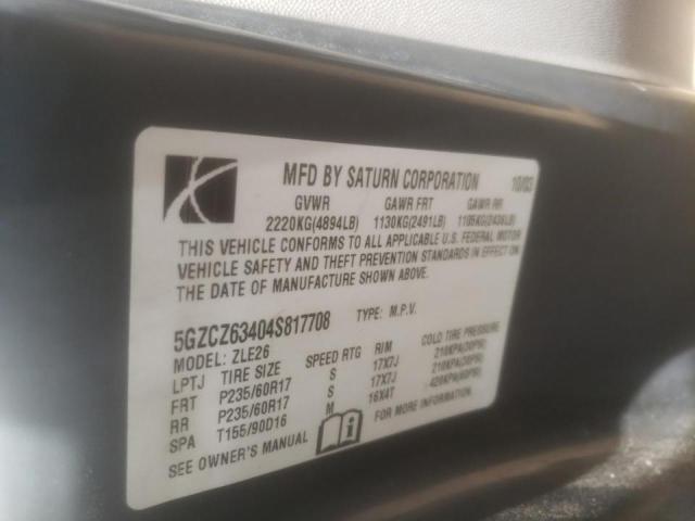 Photo 10 from auction – 2004 SATURN VUE with VIN 5GZCZ63404S817708