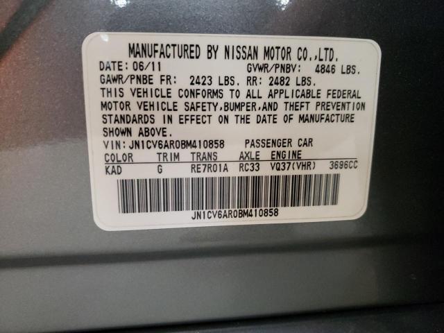 Photo 10 from auction – 2011 INFINITI G37 with VIN JN1CV6AR0BM410858